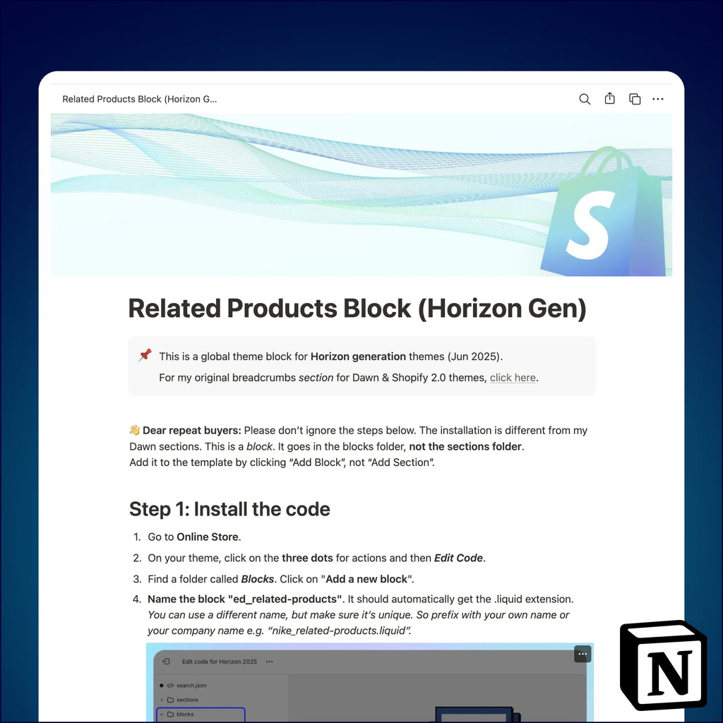 Related Product Swatches - Shopify Theme Block