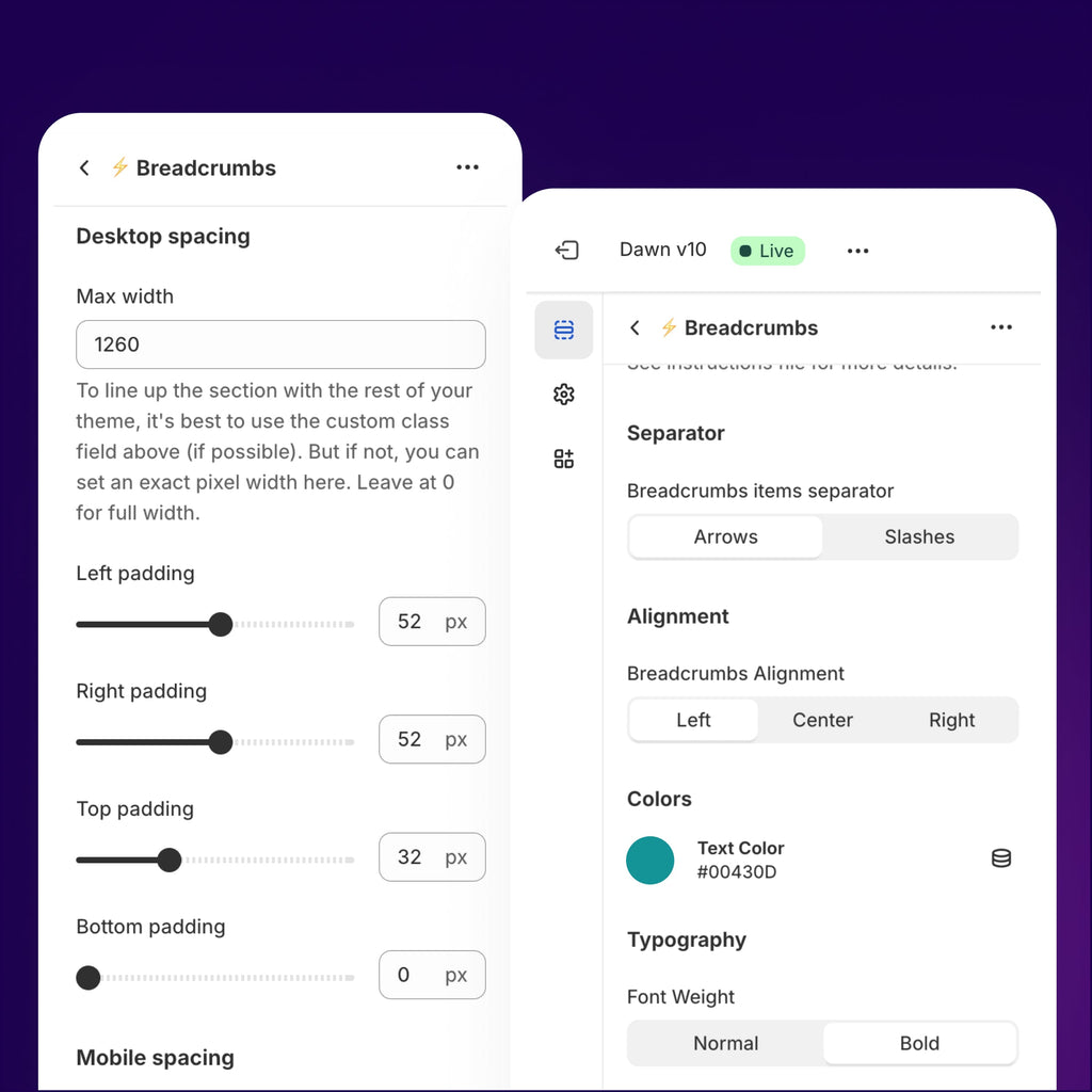 Better Breadcrumbs - Shopify Section & Block