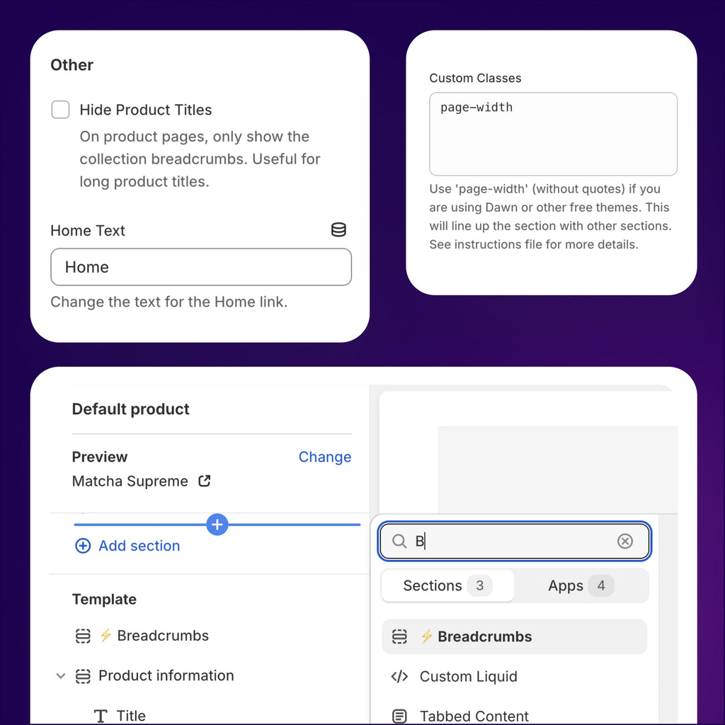 Better Breadcrumbs - Shopify Section & Block